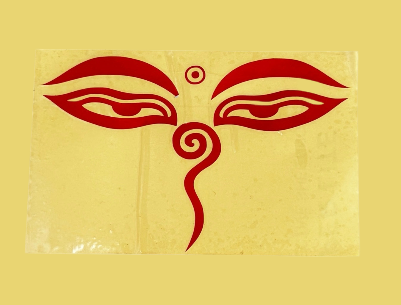 Buddha eyes light reflector sticker for car/ red colour/made in nepal