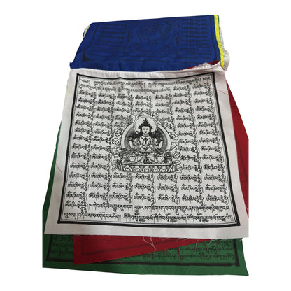 Tibetan buddhist high quality mix deities cotton prayer flags/ lungta