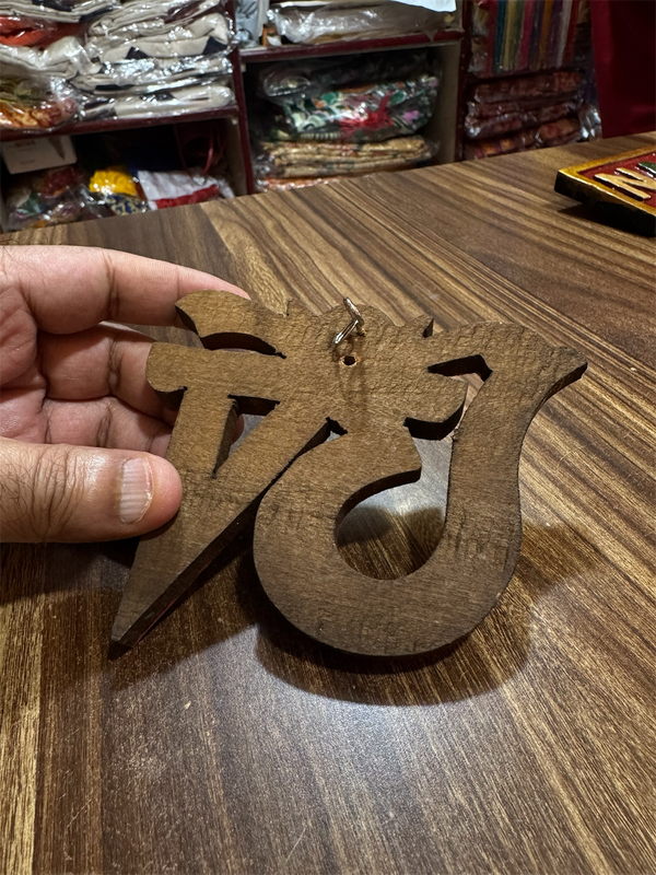 Handmade Tibetan Buddhist Om Wall Hanging – Painted Wooden Door & Wall Décor from Nepal
