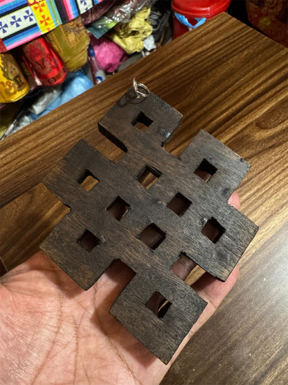 Handmade Buddhist Coral Inlay Endless Knot Door & Wall Hanging – Nepal