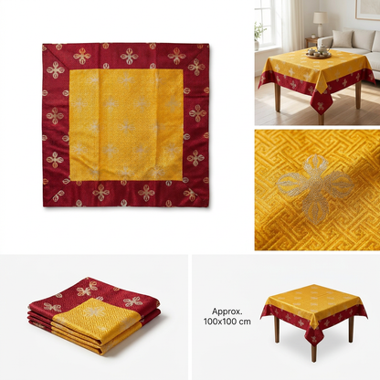 Tibetan Buddhist silk brocade dorje design square table cover/altar cloth/shrine cover