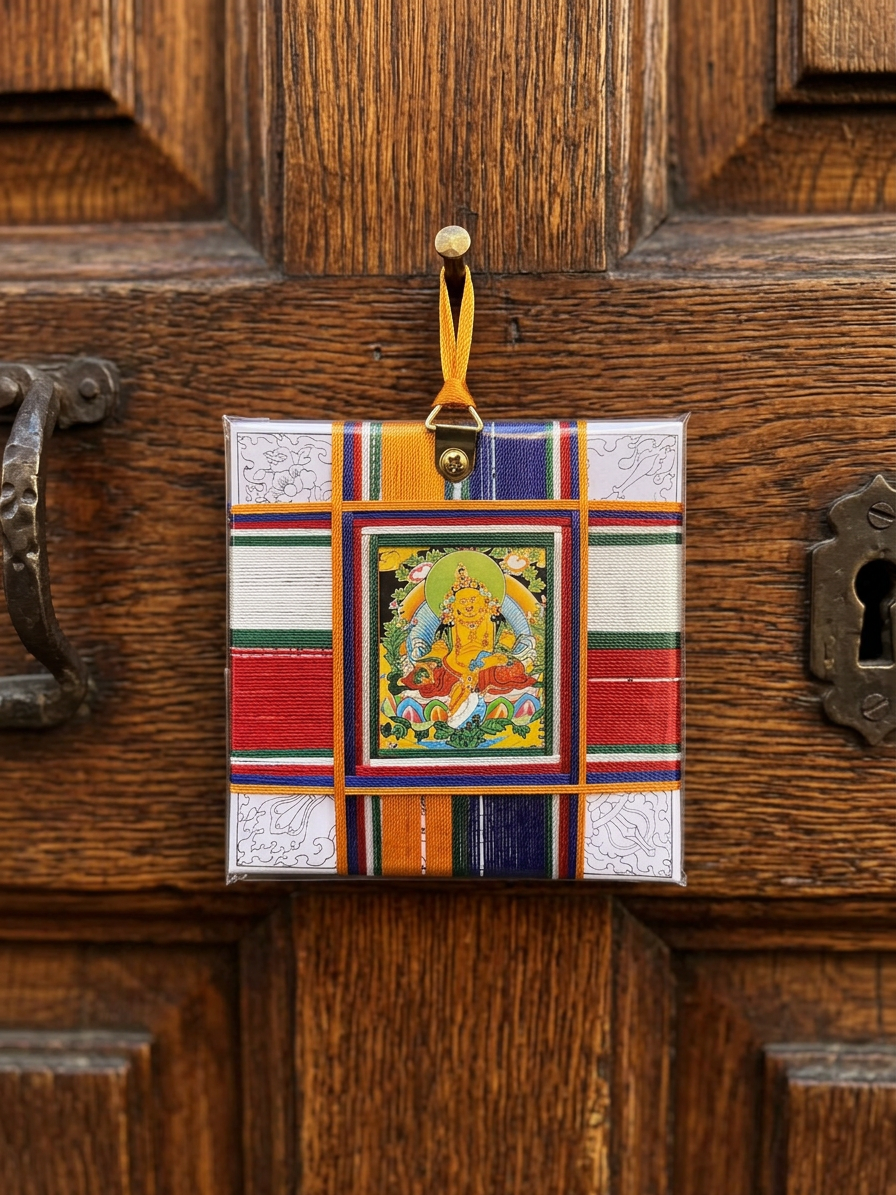 Tibetan Buddhist Zambala Protective Mantra Amulet Door Hanging – Handmade in Nepal