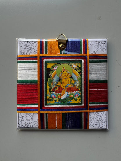Tibetan Buddhist Zambala Protective Mantra Amulet Door Hanging – Handmade in Nepal