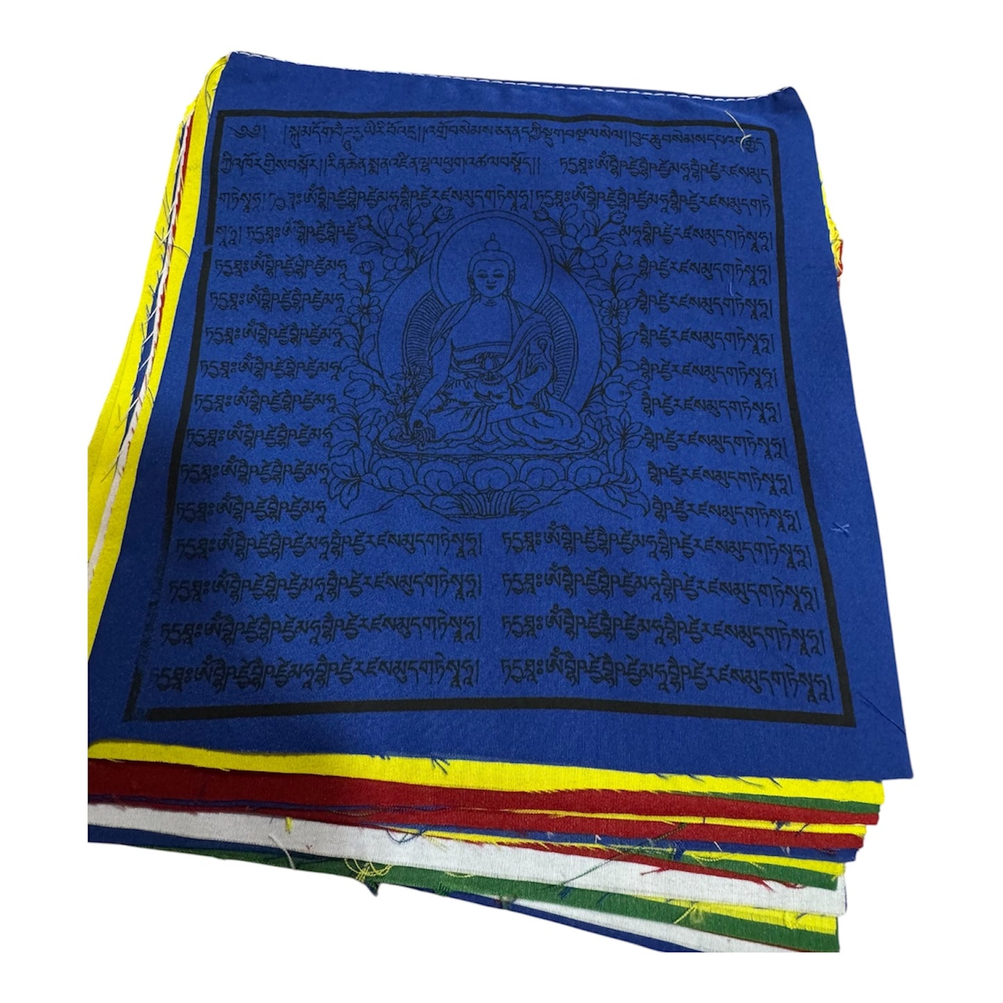 Tibetan buddhist high quality mix deities cotton prayer flags/ lungta