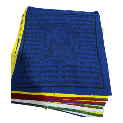 Tibetan buddhist high quality mix deities cotton prayer flags/ lungta