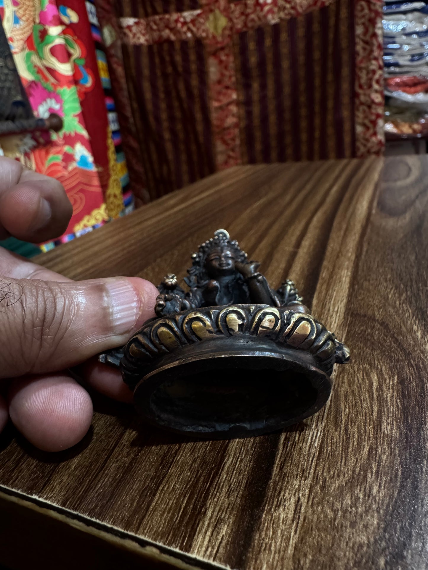 Nepalese buddhist handmade small white tara/ dolma statue
