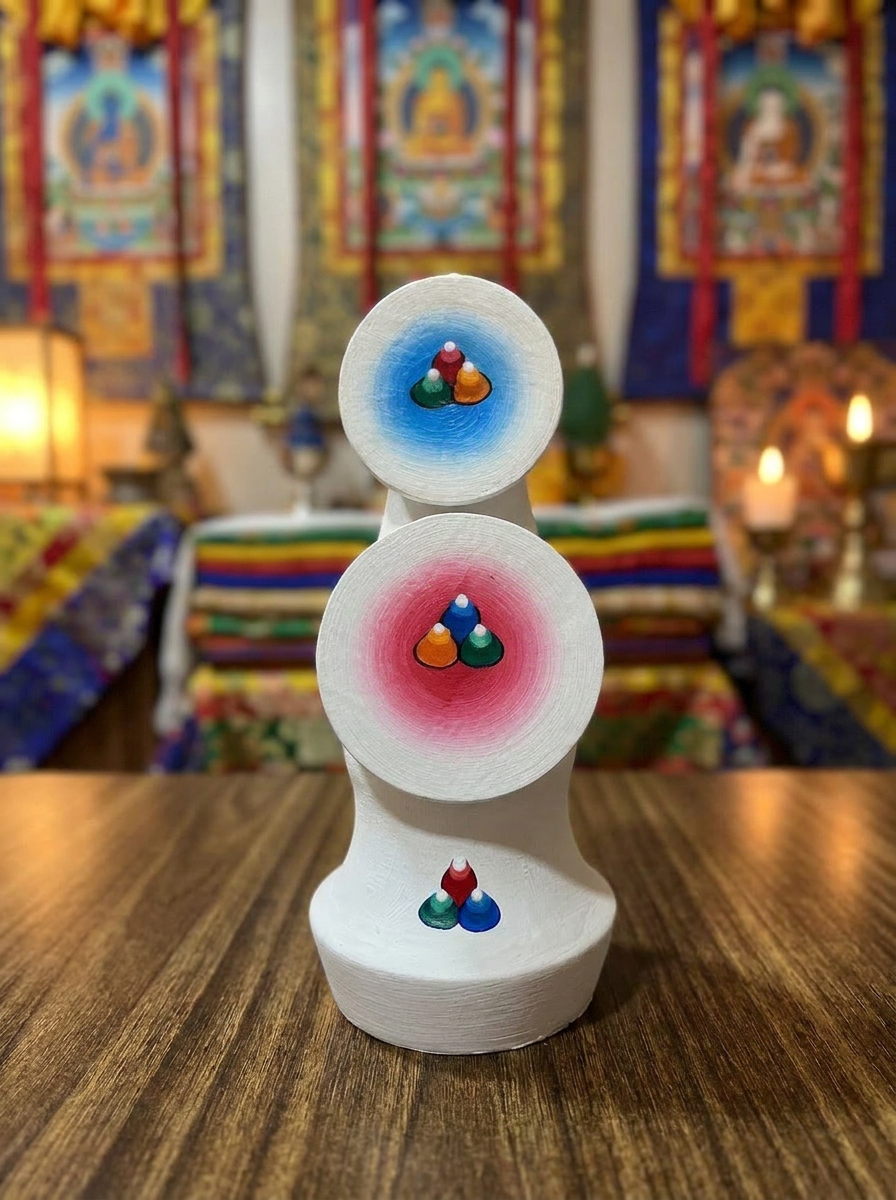 Tibetan buddhist wooden shalze offering torma /food torma Zhalse/ handmade in nepal