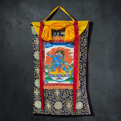 Tibetan buddhist hand painted vajrapani thangka / vajra pani thangka painting