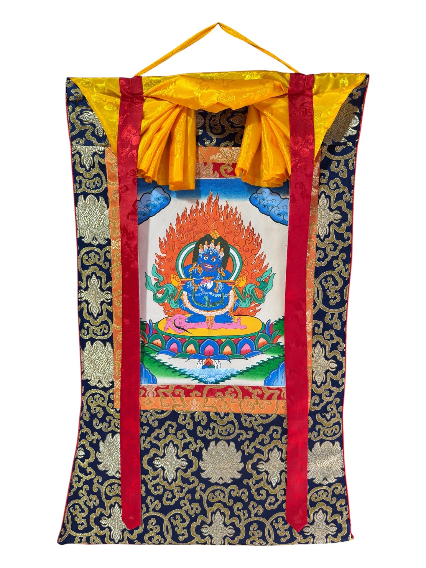 Tibetan Buddhist Mahakala hand painted thangka / mahakala thangka painting
