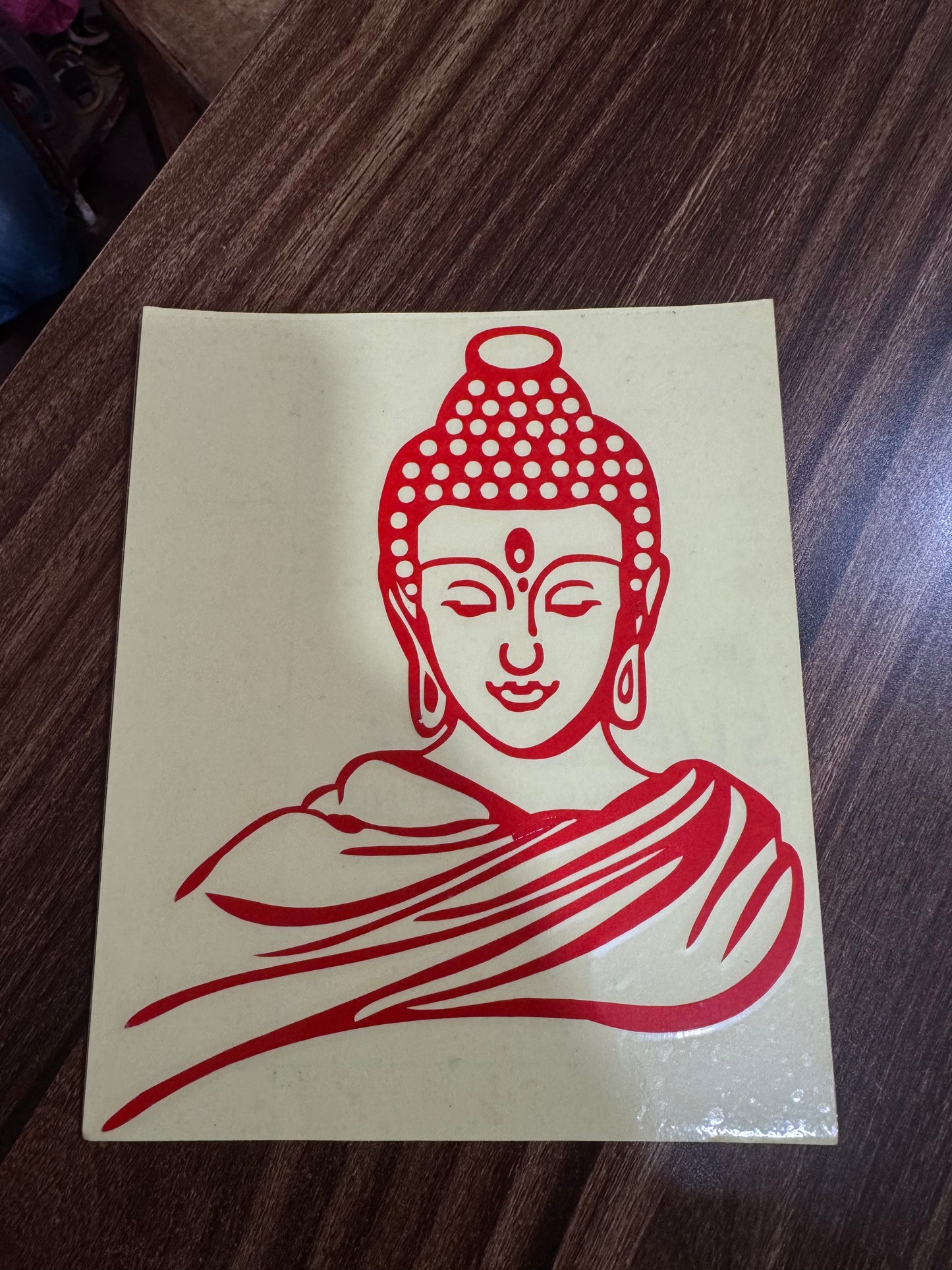 Tibetan Buddhist Buddha Light Reflector Sticker – Made in Nepal