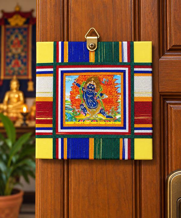 Tibetan Buddhist Vajrapani Door hanging,  Wall Hanging – Protective Amulet , handmade in Nepal