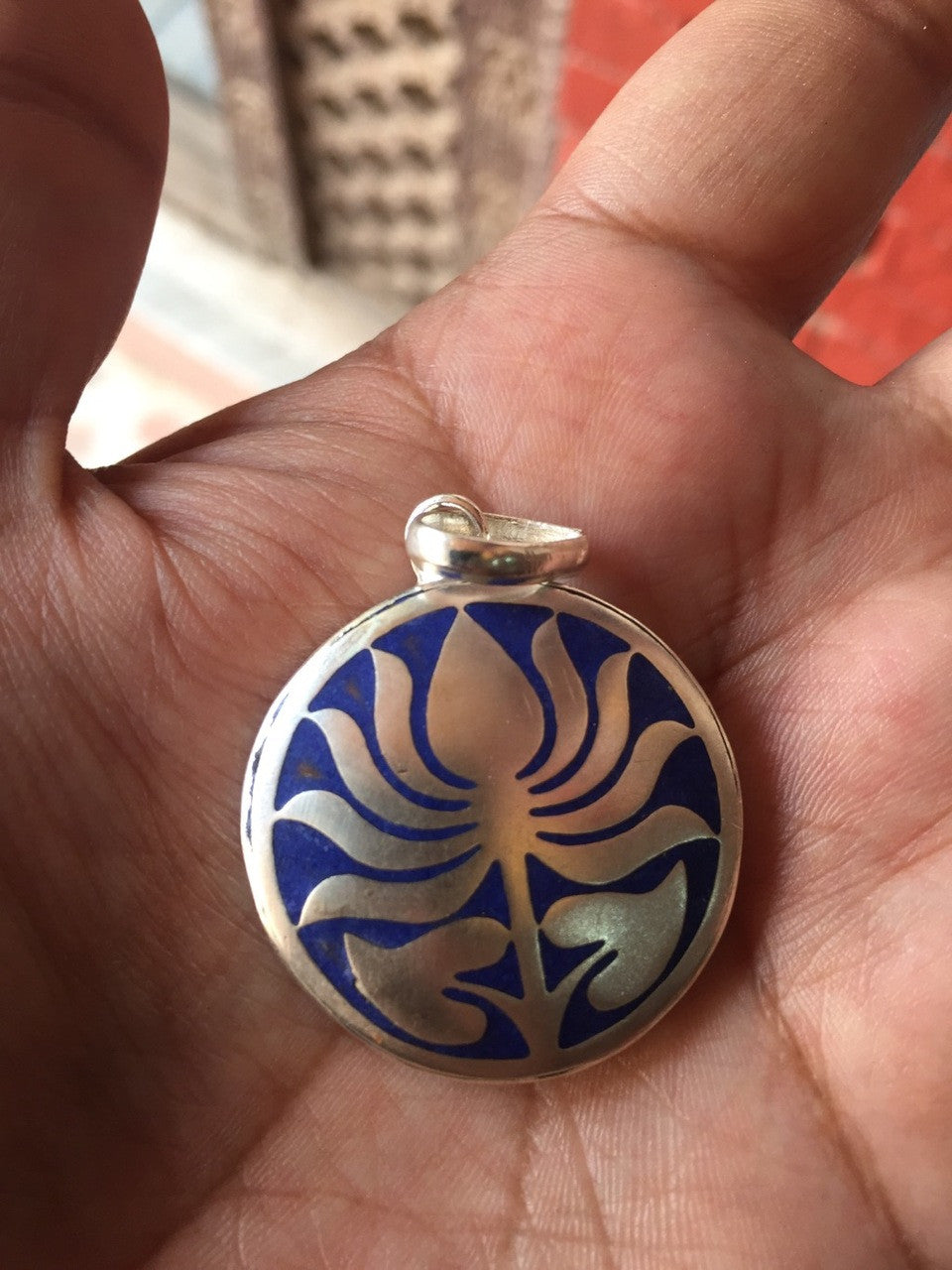 Tibetan Buddhist Lotus Pendant/locket/amulet