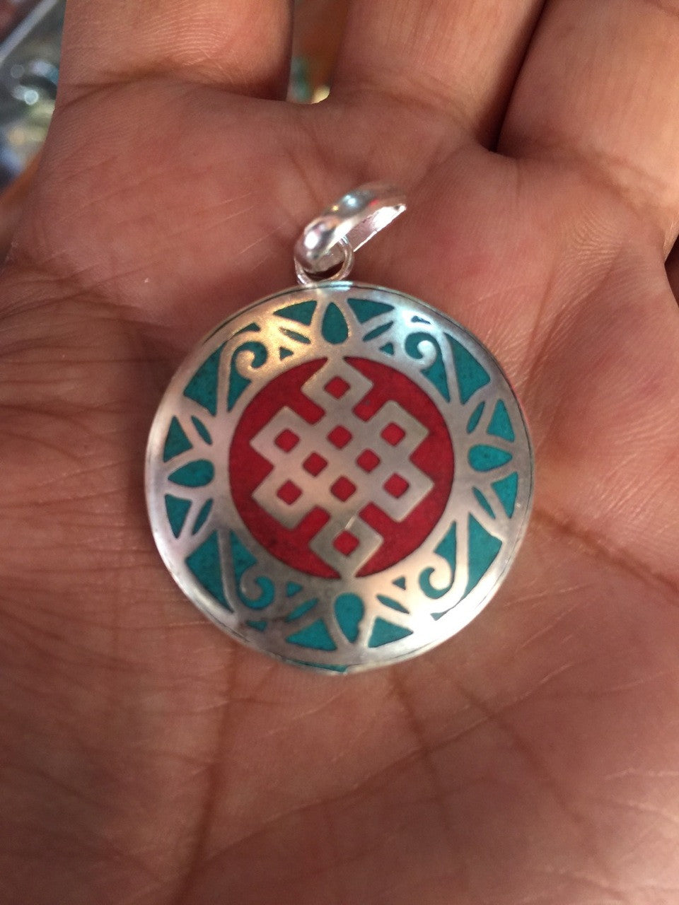 Tibetan Endless Knot Pendant/locket/amulet