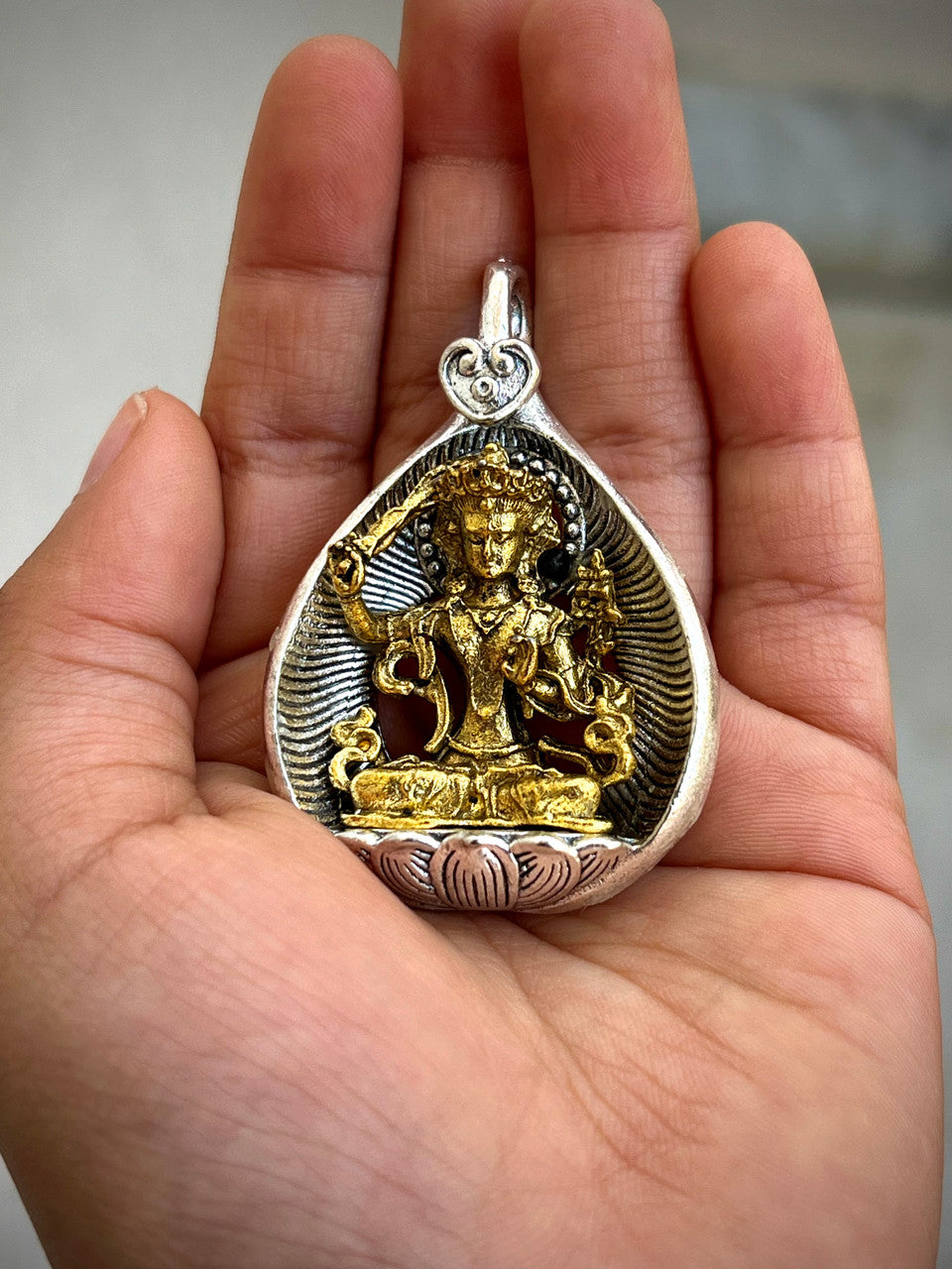 Tibetan Buddhist manjushri/manjushree /Pendant/locket/amulet / handmade in nepal