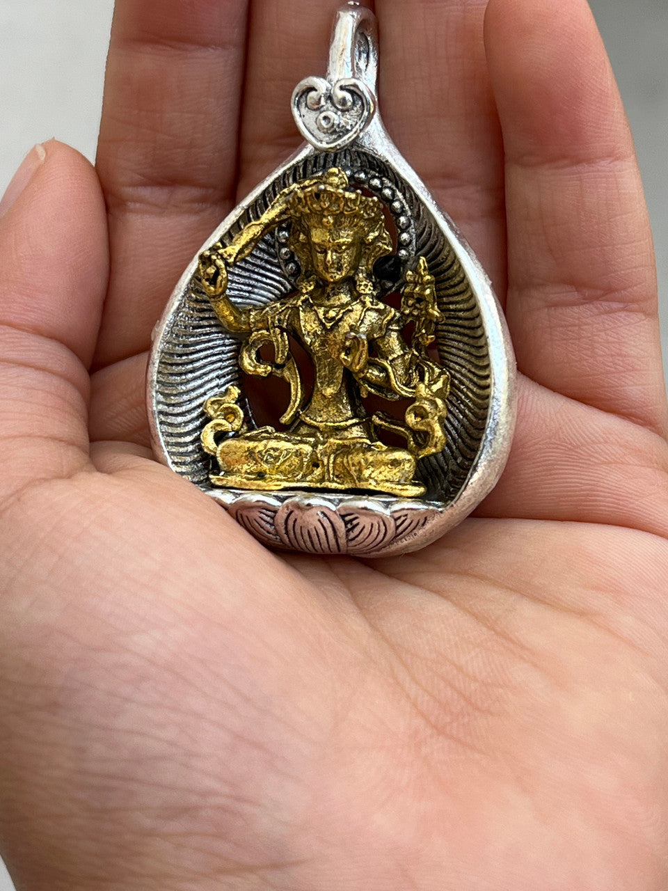 Tibetan Buddhist manjushri/manjushree /Pendant/locket/amulet / handmade in nepal