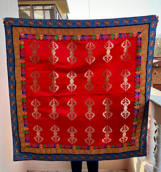 Tibetan Buddhist high quality  silk brocade Dorje design table cloth /altar cloth/ Shrine Cover