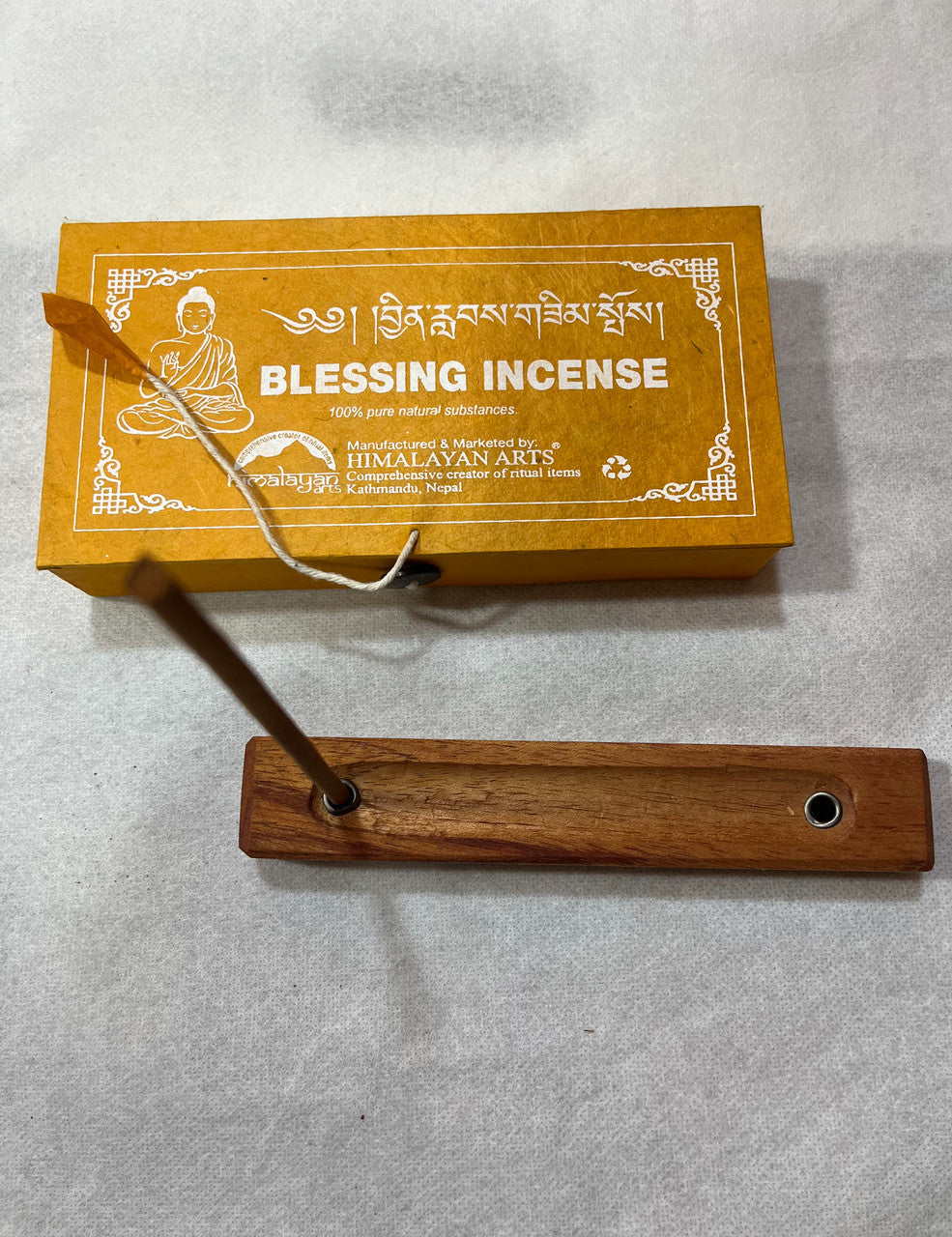 Tibetan buddhist blessing incense sticks / with free incense holder