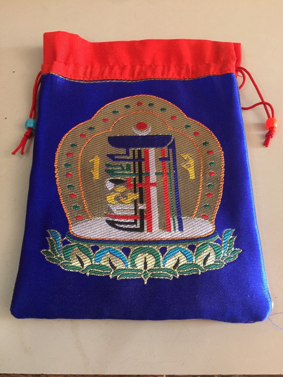 Tibetan high quality silk brocade kalachakra Jewelry / Mala Bag