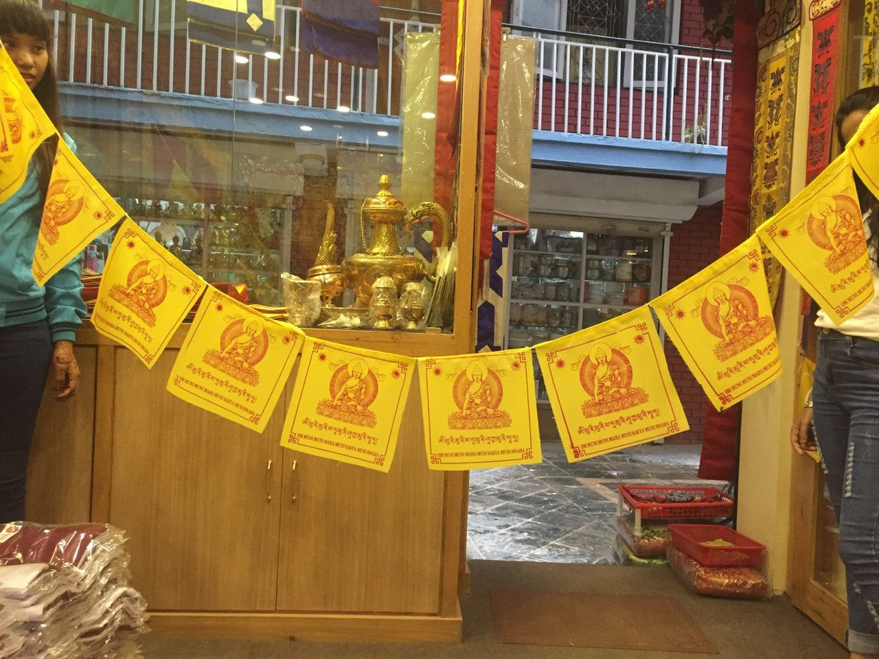 Tibetan Buddhism Shakyamuni Buddha Prayer Flags / Lungta