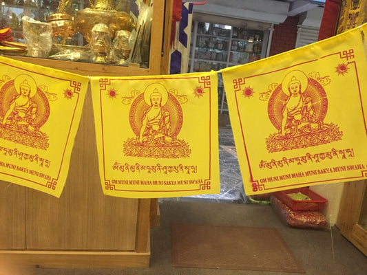 Tibetan Buddhism Shakyamuni Buddha Prayer Flags / Lungta