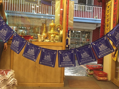 Drapeau de prière en coton / lungta du bouddhisme tibétain Bouddha de la médecine