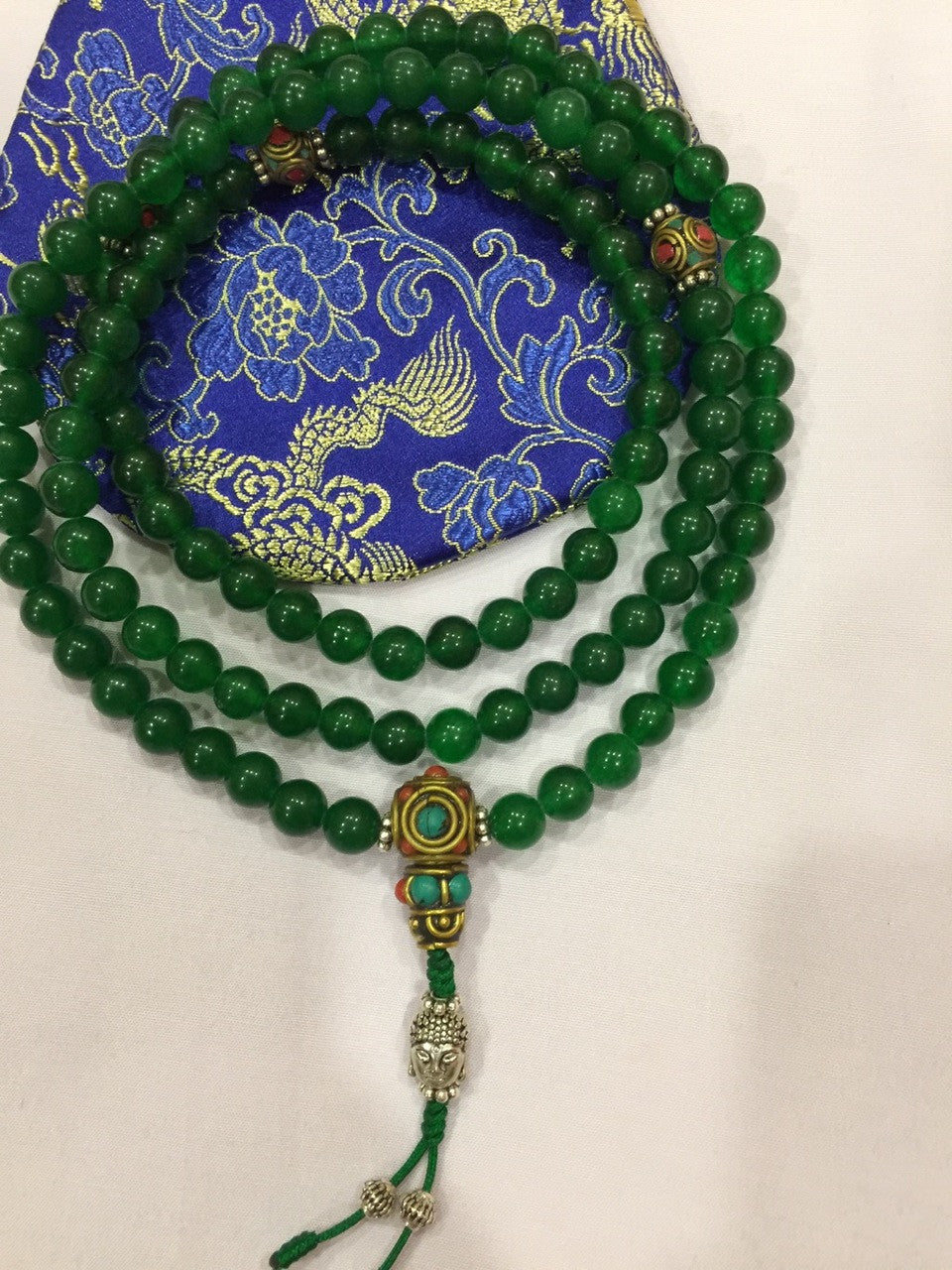 Tibetan Buddhist Jade Stone Mala / Prayer Beads