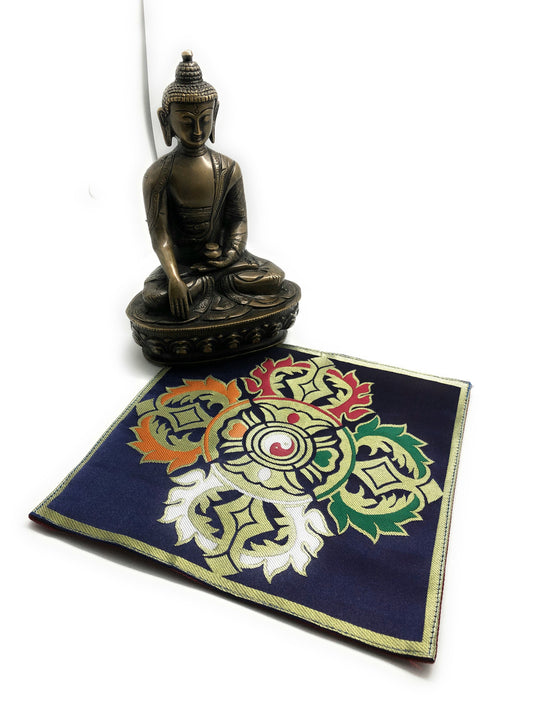 Tibetan buddhist blue double Dorje placemat / shrine table cloth