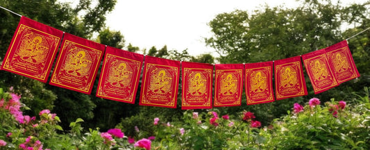 Tibetan buddhist Kurukulle / kurukulla cotton prayer flags
