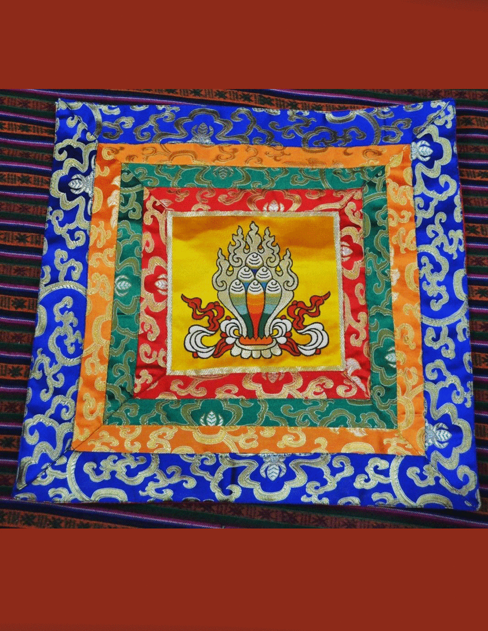 Tibetan Buddhism Precious Gem / Norbu silk brocade altar cloth / table cover / shrine cover