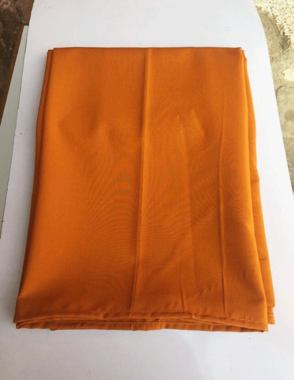 TIBETAN DARK YELLOW / MUSTARD COTTON MEDITATION SHAWL / ZEN