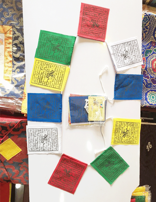 Tibetan Windhorse Cotton Prayer Flag