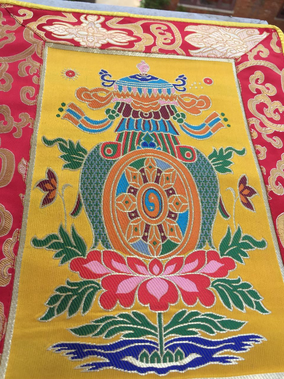 Tibetan Auspicious Symbol Placemat / Table Cover/ shrine cover