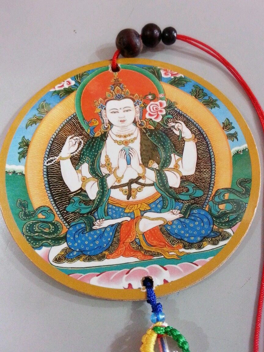 Tibetan buddhism 4 arm chengriz car hanging / door hanging