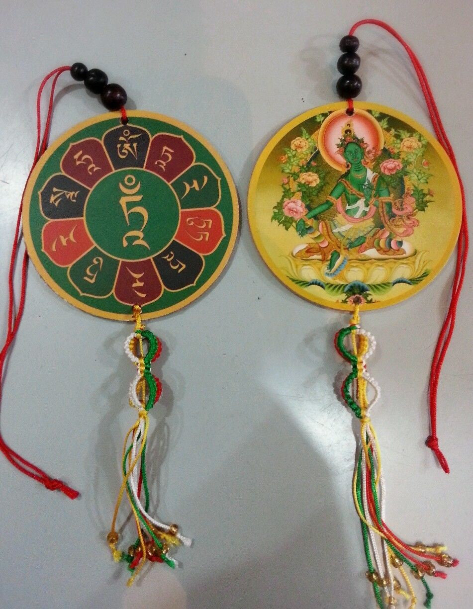 Tibetan buddhism green tara car hanging / door hanging