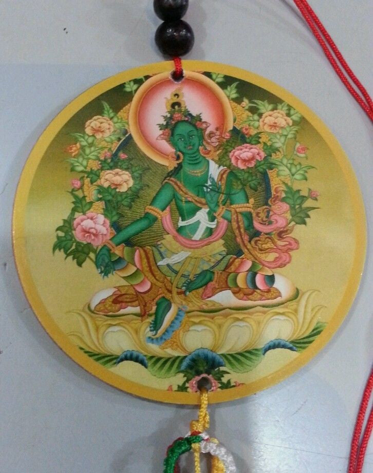 Tibetan buddhism green tara car hanging / door hanging