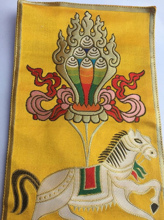 Tibetan Wind Horse silk brocade table cover/ altar cloth / placemats/ shrine Cover