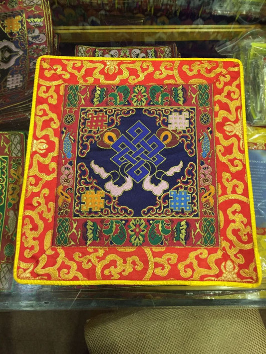 Tibetan Buddhist Blue Endless Knot / Eternity mat / shrine cover / Table Cover / Altar Cloth / placeMat