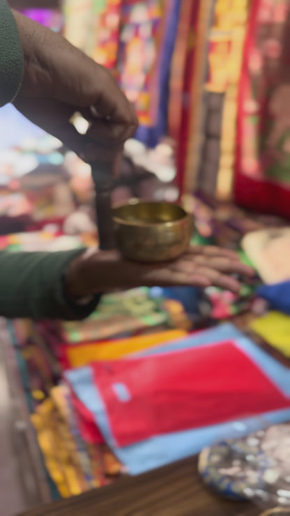 Bol chantant tibétain bouddhiste fait main en laiton