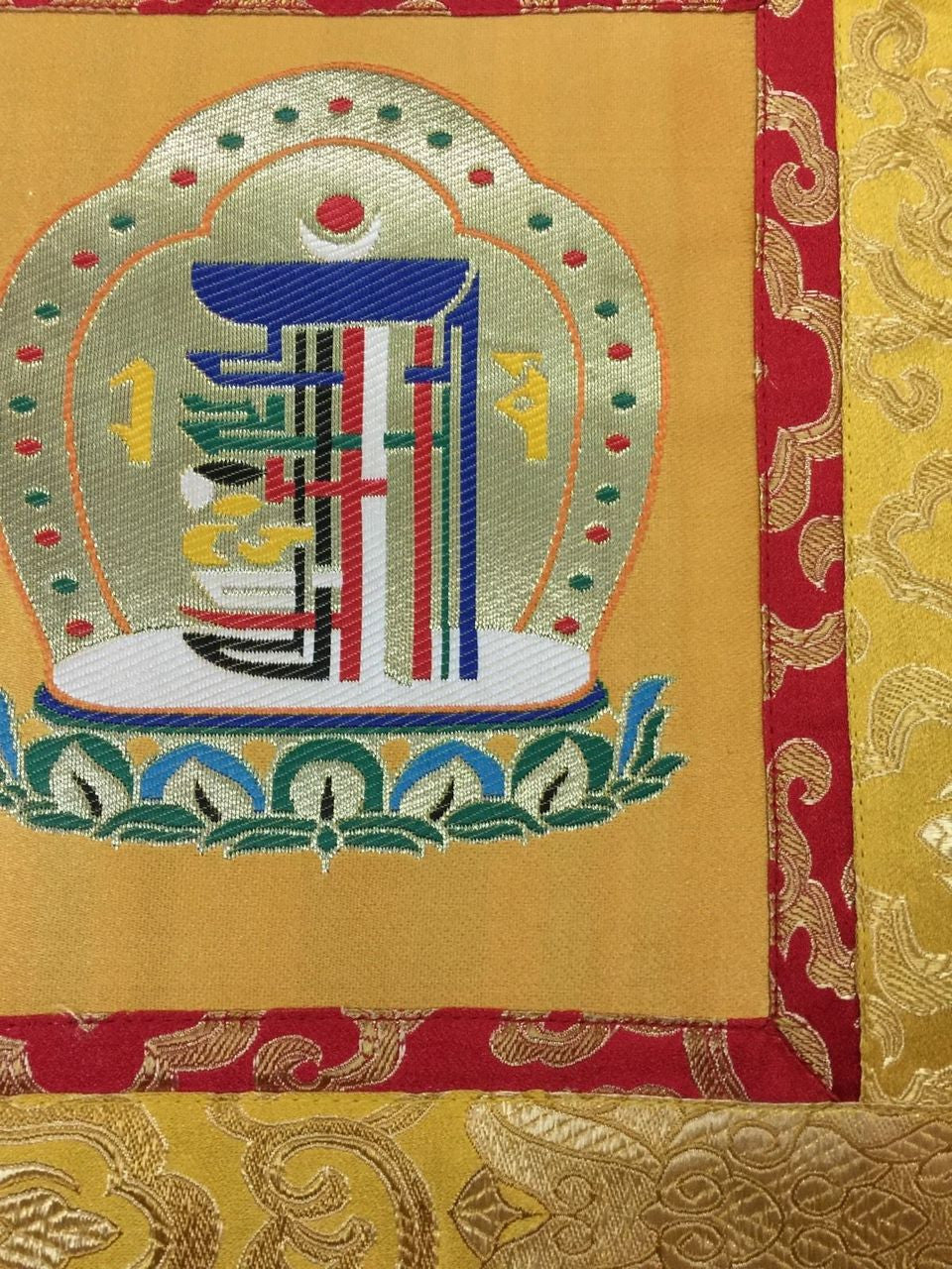 Tibetan Buddhism Silk Brocade Kalachakra wall hanging/Thangka